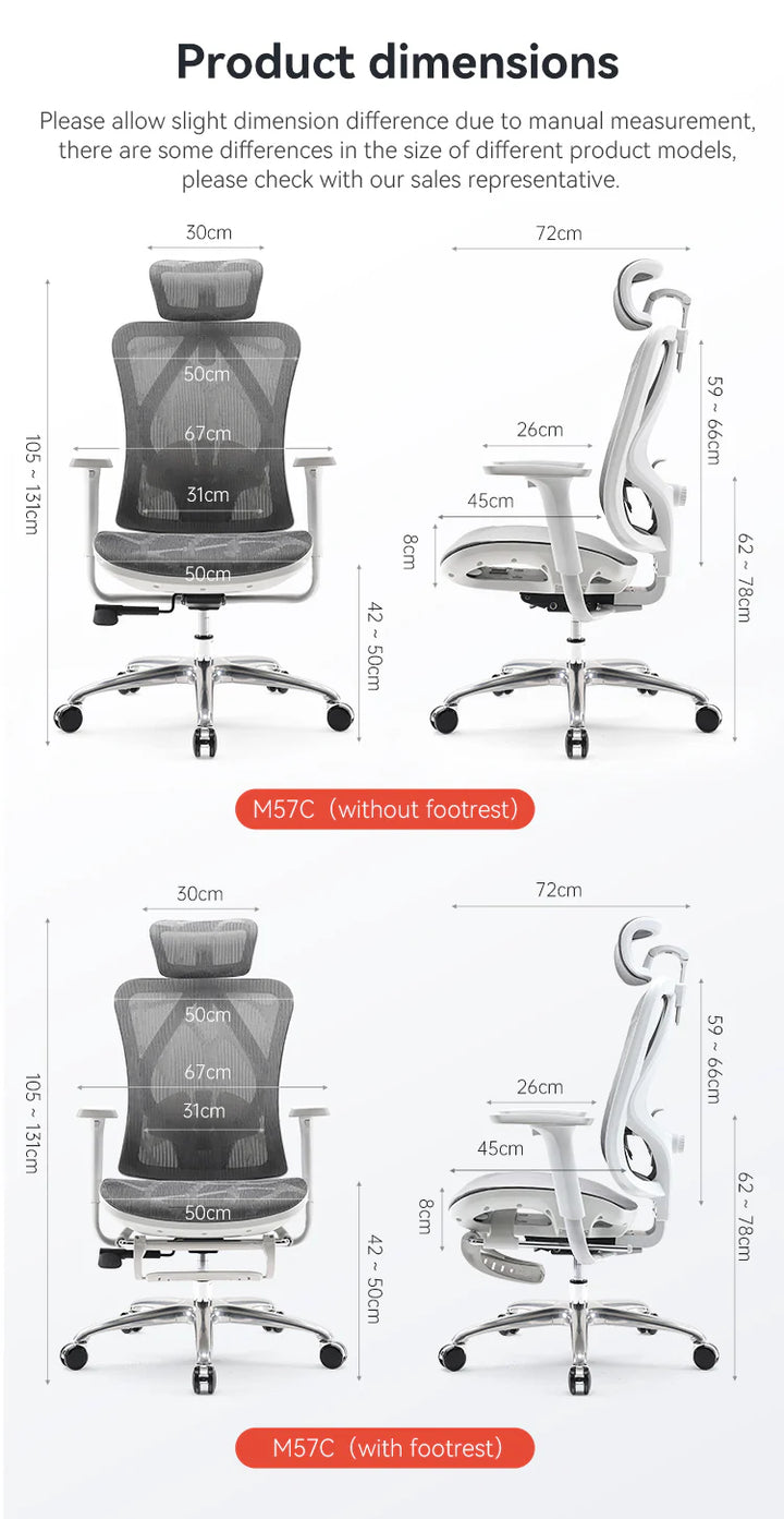 Sihoo M57C Full Mesh Breathable Ergonomic Office Chair Black – KZCHAIR