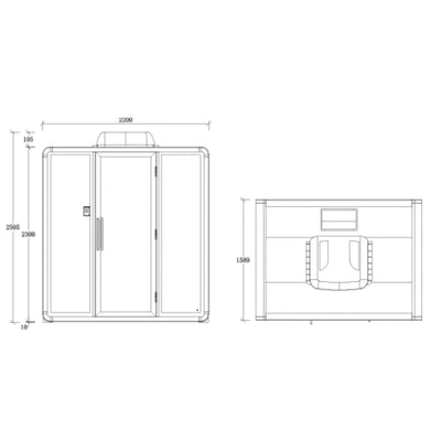 Soundbox Outdoor-L 防風雨辦公室靜音電話亭，可容納 4 人