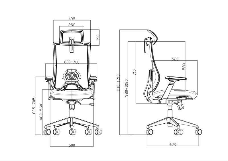 Vegosi Office Ergonomic Chair -K9 Highly Adjustable Full Functions