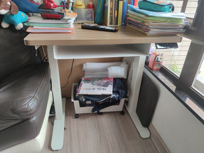 RWORKA standing desk under tray -white/black