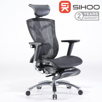 Sihoo V1 Ergonomic Office Chair -Black+Footrest
