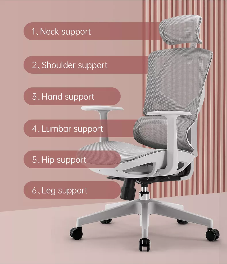 SIHOO M91 High Back Grey Ergonomic Mesh Office Chair (Suitable for teenager)